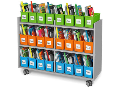 Flex-Space Mobile Storage Bin Center for 24 Students - Gray - US 8224