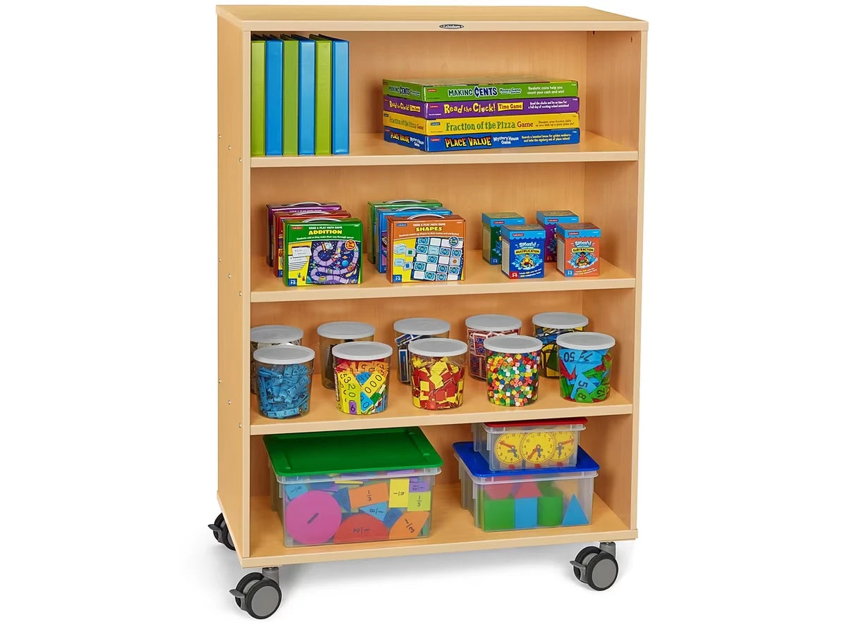 Flex-Space Mobile 4-Shelf All-Purpose Storage Unit - Maple - US 3289