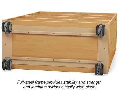 Flex-Space Mobile 4-Shelf All-Purpose Storage Unit - Maple - US 3289