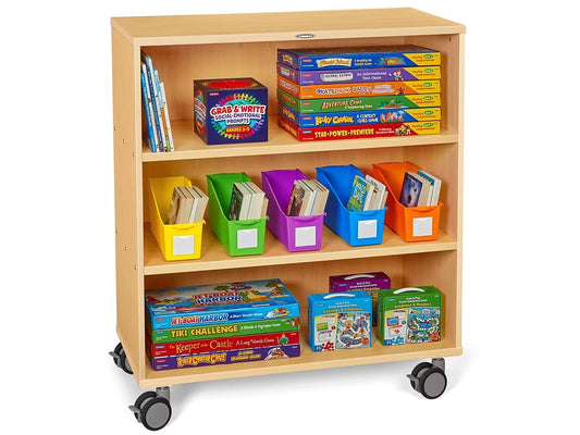 Flex-Space Mobile 3-Shelf All-Purpose Storage Unit - Maple - US 6805
