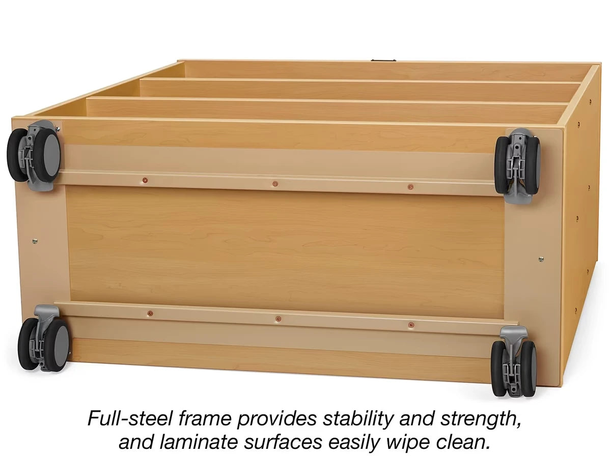 Flex-Space Mobile 3-Shelf All-Purpose Storage Unit - Maple - US 6805