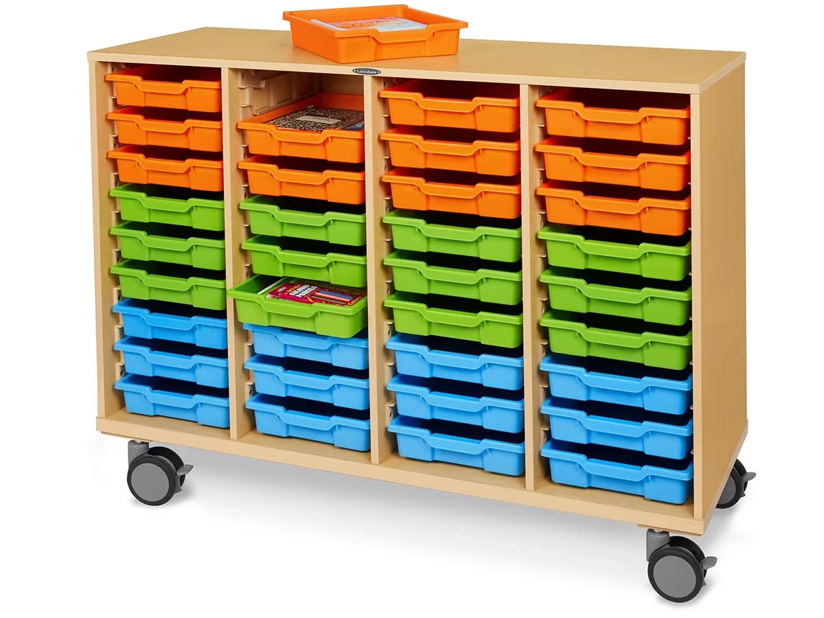 Flex-Space Mobile 36-Tray Storage Center - Maple - US 2688