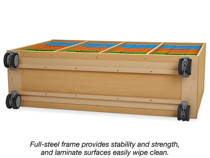 Flex-Space Mobile 36-Tray Storage Center - Maple - US 2688