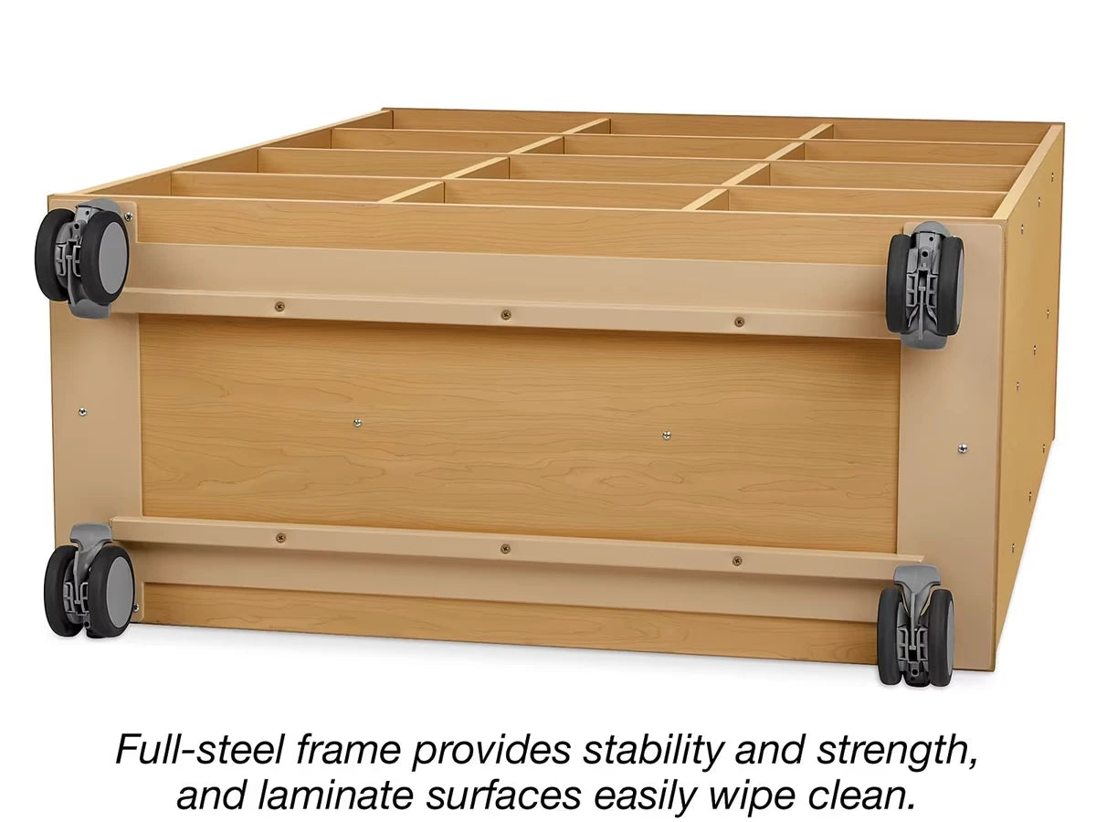 Flex-Space Mobile 12-Cubby Storage Unit - Maple - US 1028