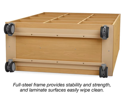 Flex-Space Mobile 12-Cubby Storage Unit - Maple - US 1028