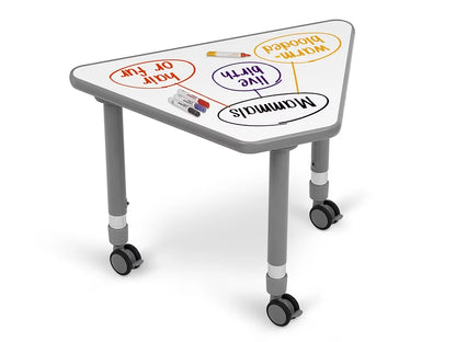 Flex-Space Write & Wipe Mobile Wedge Student Desk - US 2892