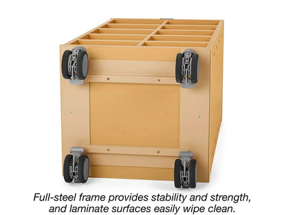 Flex-Space Mobile Clear-View 10-Bin Storage Center - Maple - US 4873