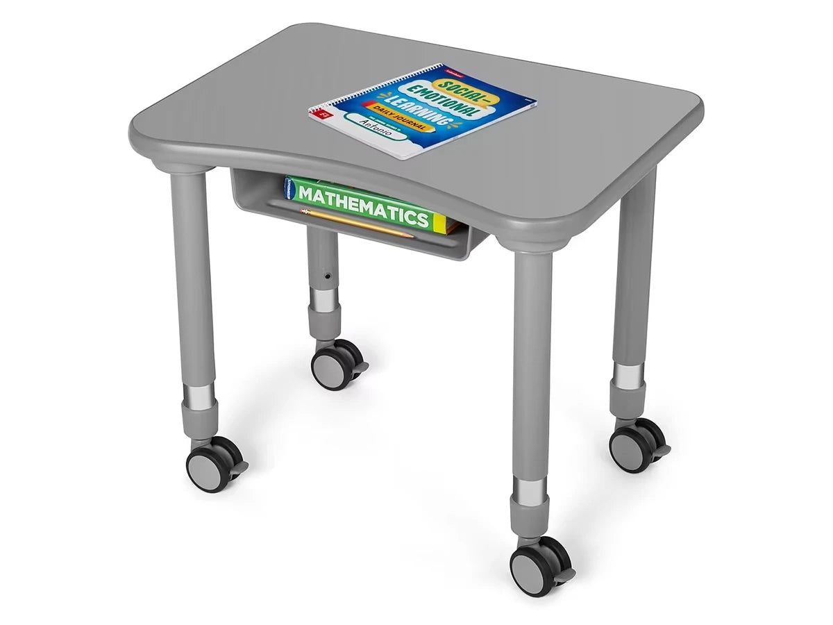 Flex-Space Mobile Student Desk with Book Box - Gray - US 1277