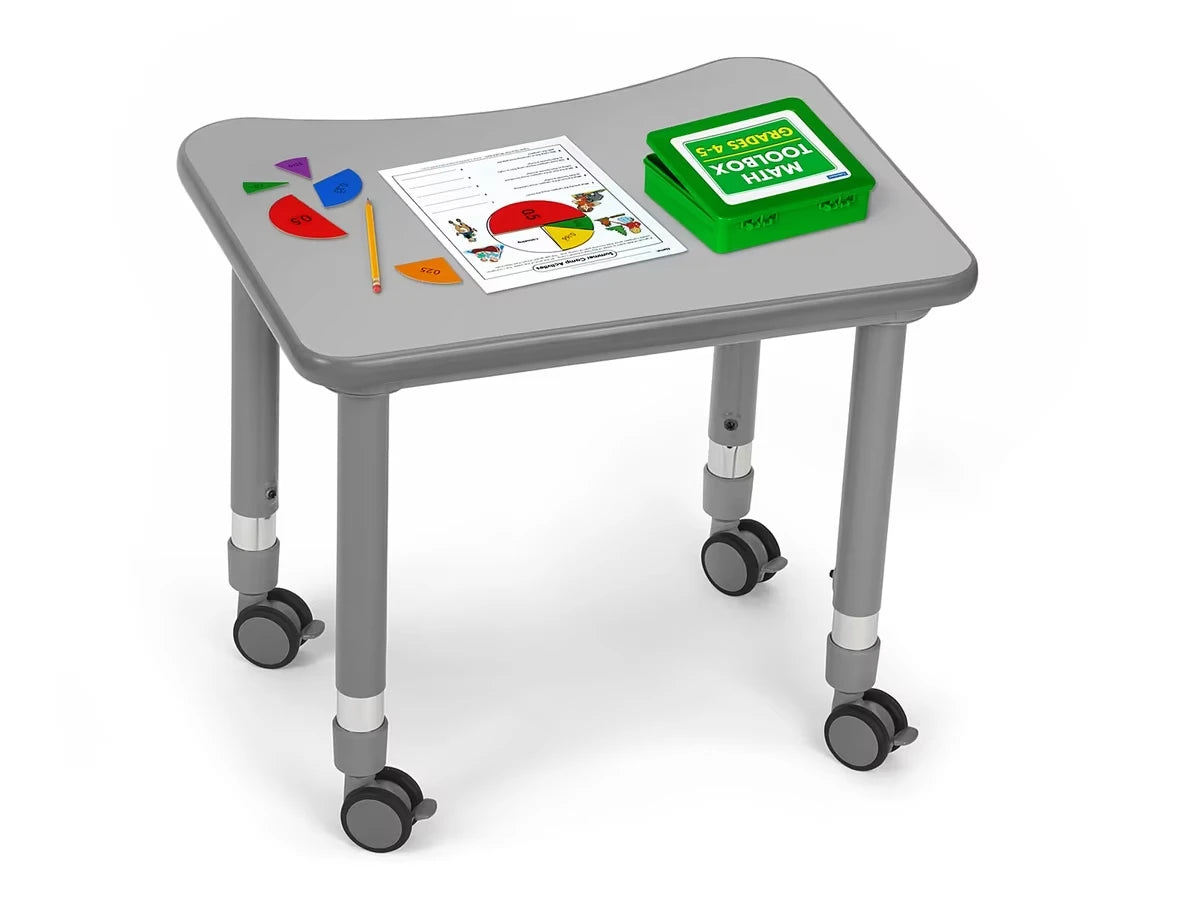 Flex-Space Mobile Student Desk - Gray - US 7073