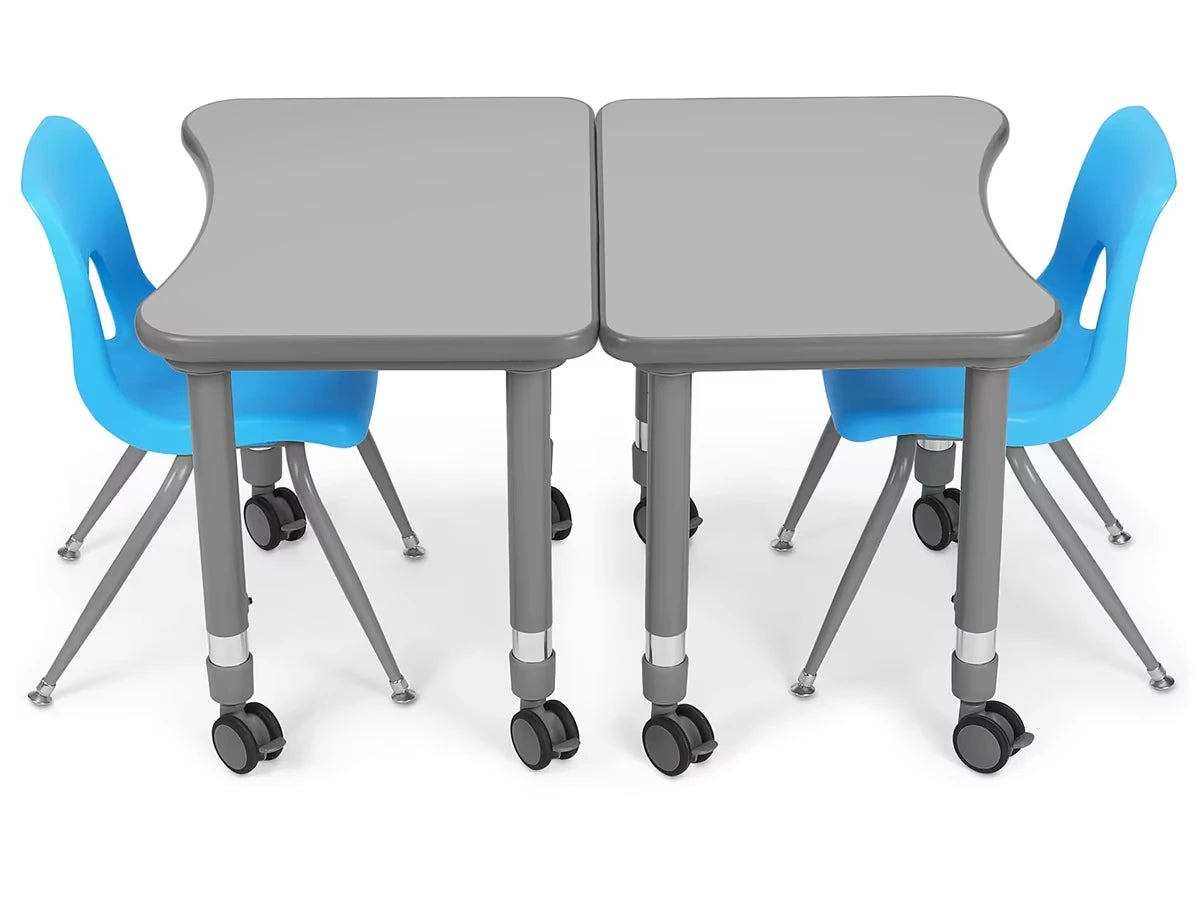 Flex-Space Mobile Student Desk - Gray - US 7073