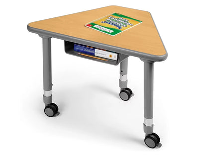 Flex-Space Mobile Wedge Student Desk with Book Box - Maple - US 1947
