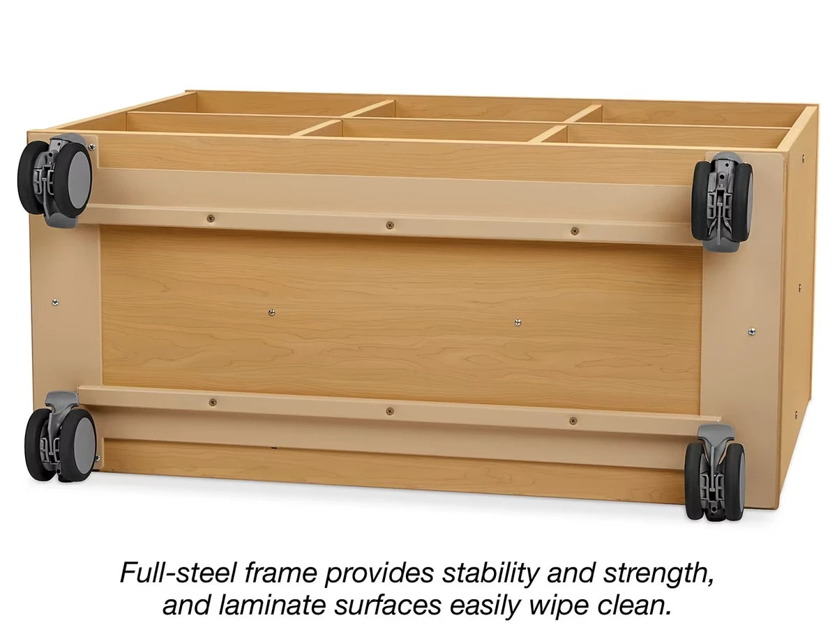 Flex-Space Mobile 6-Cubby Storage Unit - Maple - US 7000