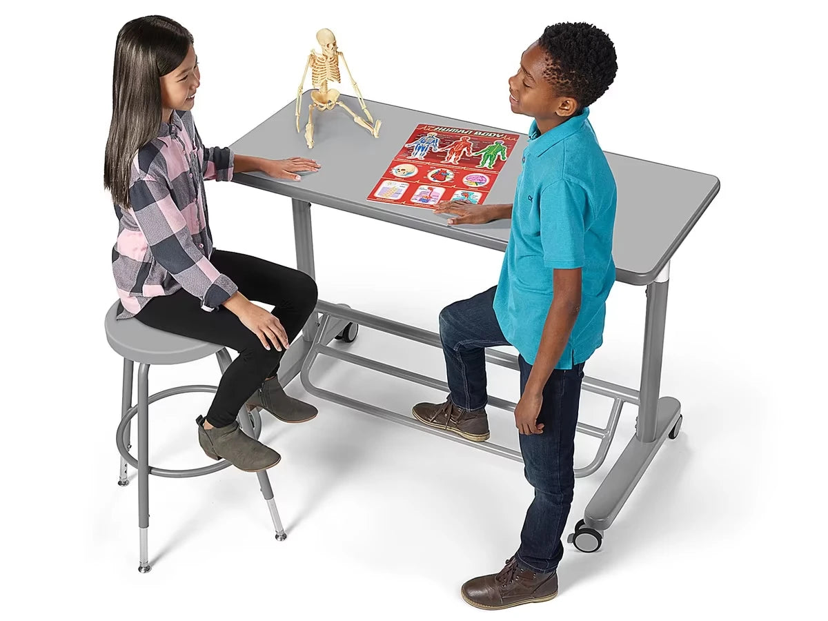 Flex-Space Mobile Standing Desk for Two - Gray - US 7340