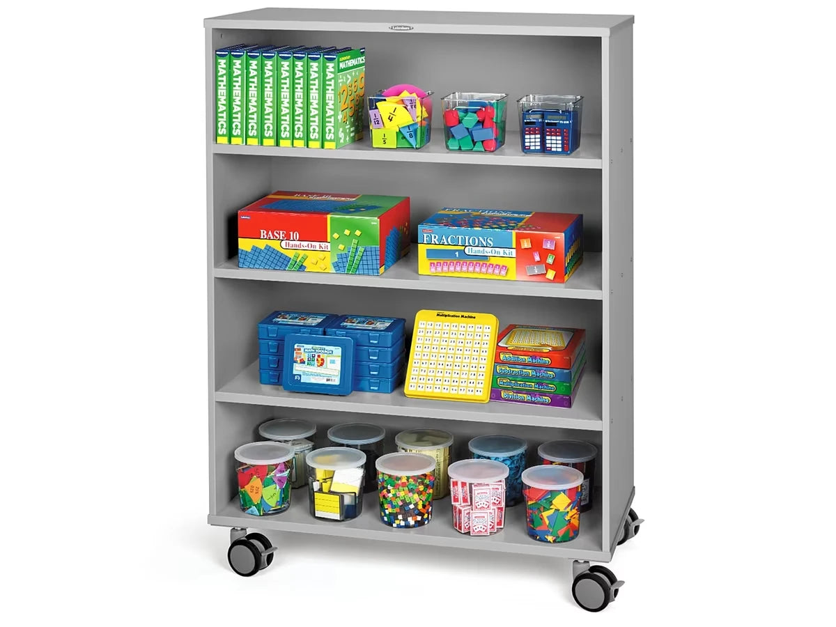 Flex-Space Mobile 4-Shelf All-Purpose Storage Unit - Gray - US 5018