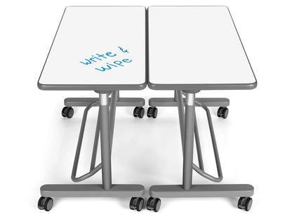 Flex-Space Write & Wipe Mobile Standing Desk for Two - US 4146