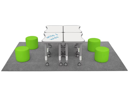 Flex-Space Comfy Seat Write & Wipe Desk Zone - US 8178