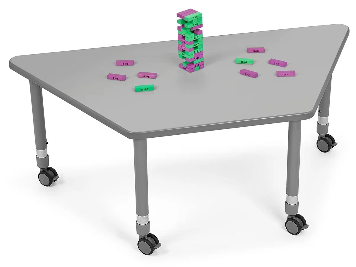 Flex-Space Mobile Trapezoid Table - Gray - US 7240