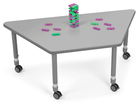 Flex-Space Mobile Trapezoid Table - Gray - US 7240