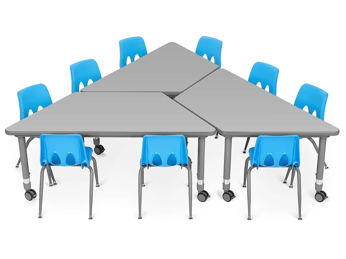 Flex-Space Mobile Trapezoid Table - Gray - US 7240