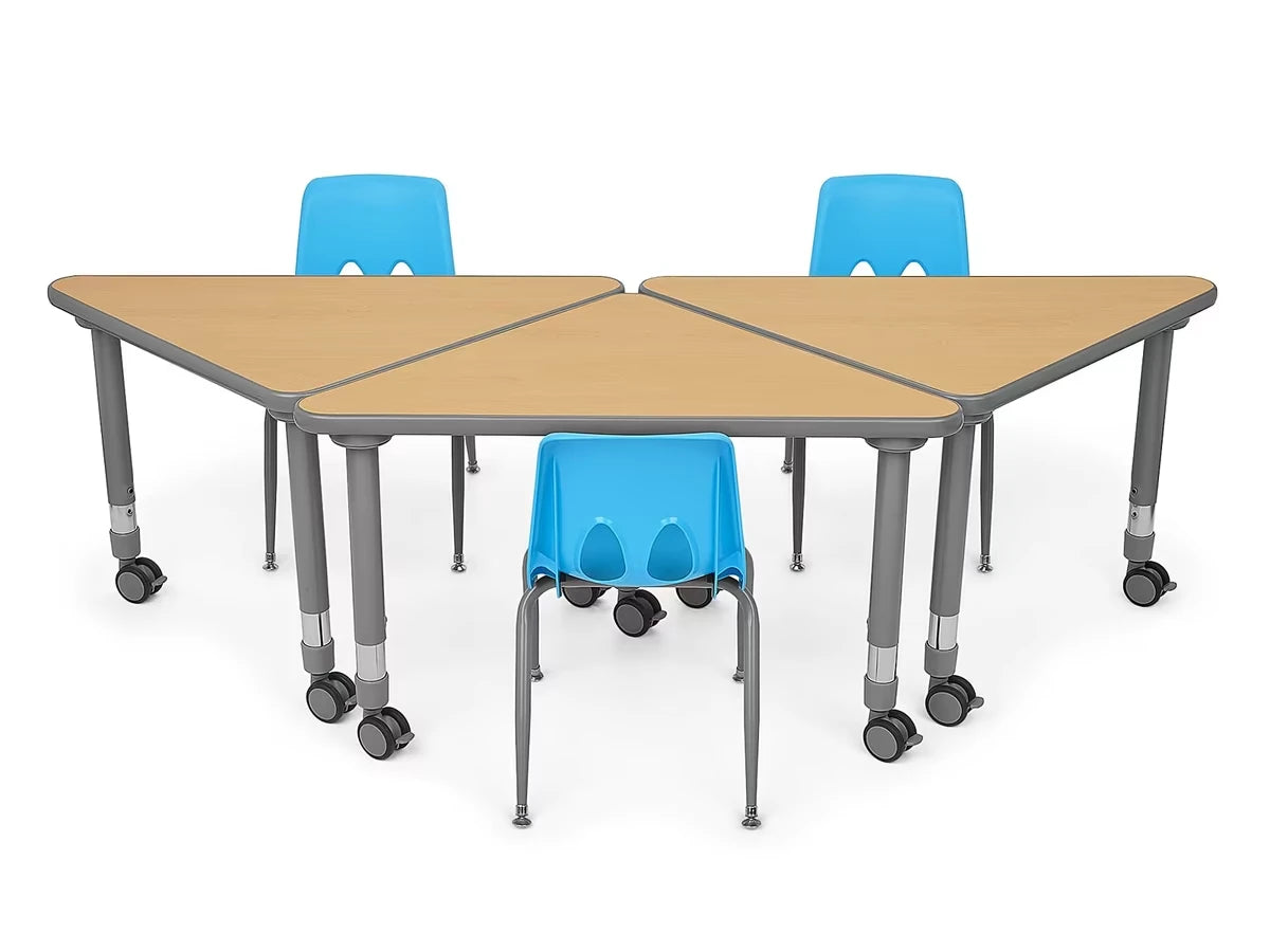 Flex-Space Mobile Triangular Student Desk - Maple - US 6172