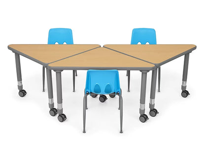 Flex-Space Mobile Triangular Student Desk - Maple - US 6172