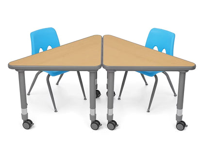 Flex-Space Mobile Triangular Student Desk - Maple - US 6172