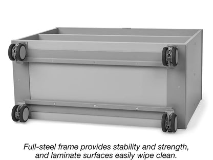 Flex-Space Mobile 2-Shelf All-Purpose Storage Unit - Gray - US 7691