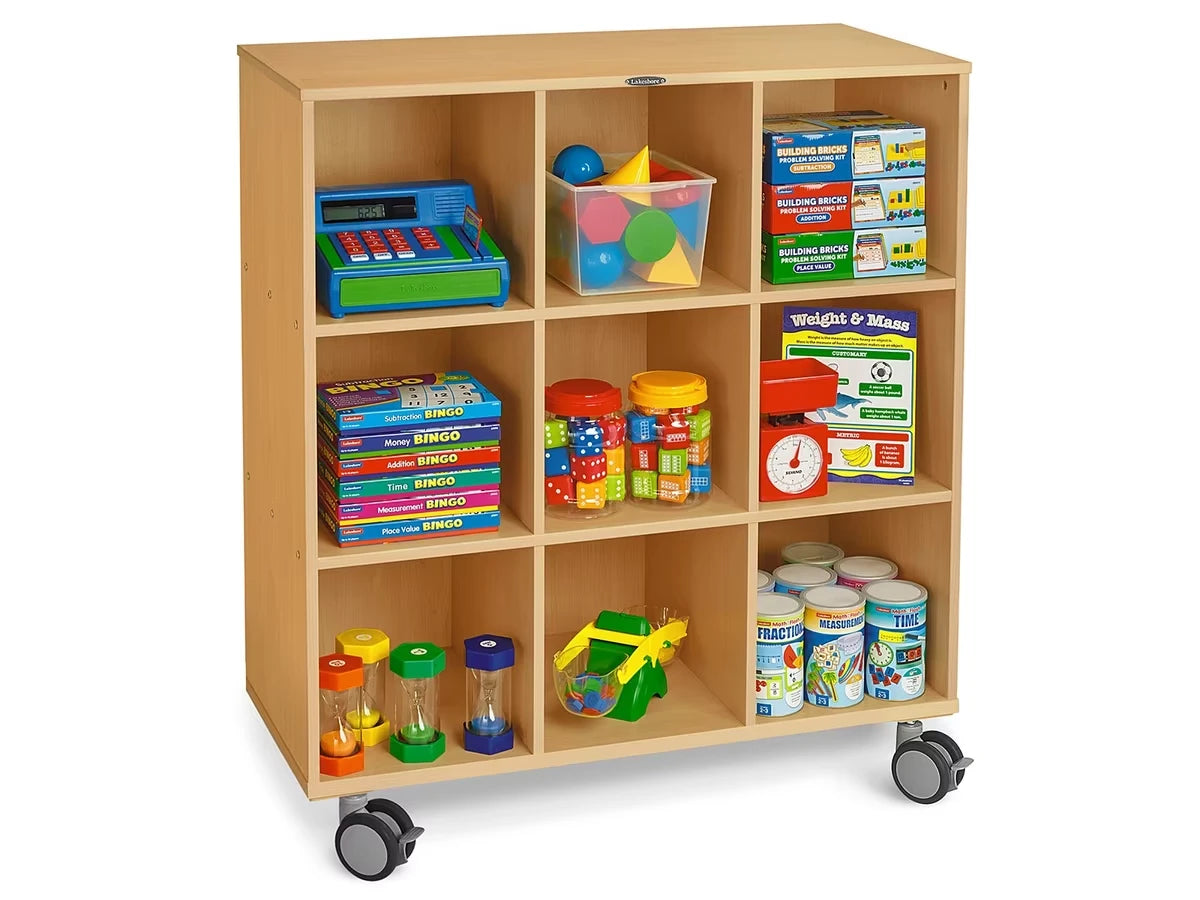 Flex-Space Mobile 9-Cubby Storage Unit - Maple - US 8136