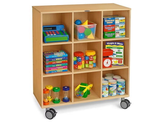 Flex-Space Mobile 9-Cubby Storage Unit - Maple - US 8136