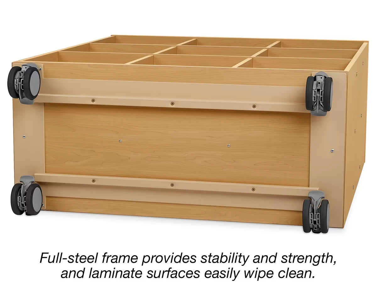 Flex-Space Mobile 9-Cubby Storage Unit - Maple - US 8136
