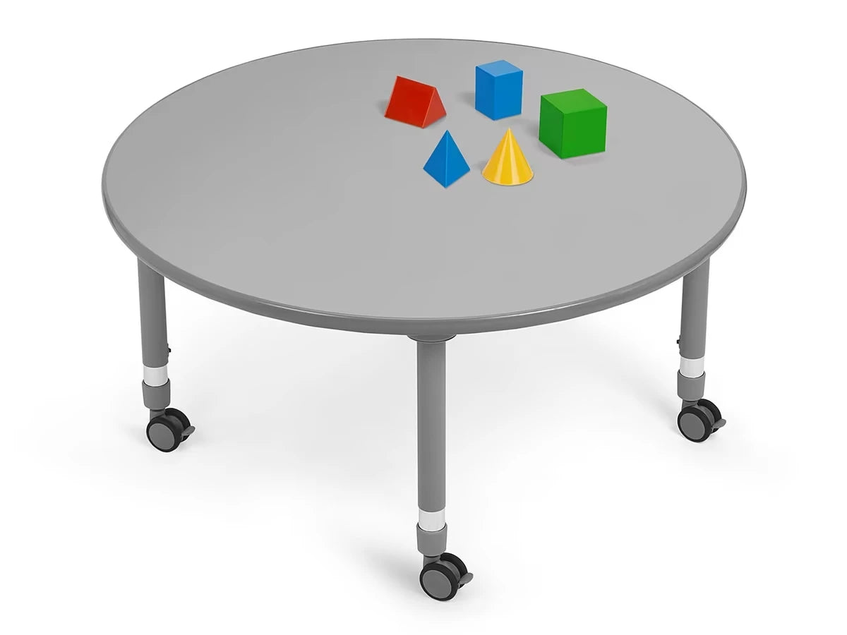 Flex-Space Mobile Round Tables - Gray - US 6205