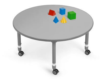 Flex-Space Mobile Round Tables - Gray - US 6205