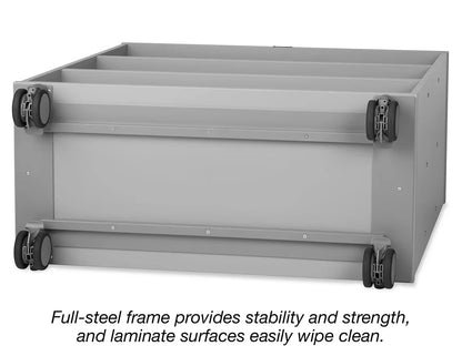Flex-Space Mobile 3-Shelf All-Purpose Storage Unit - Gray - US 4691