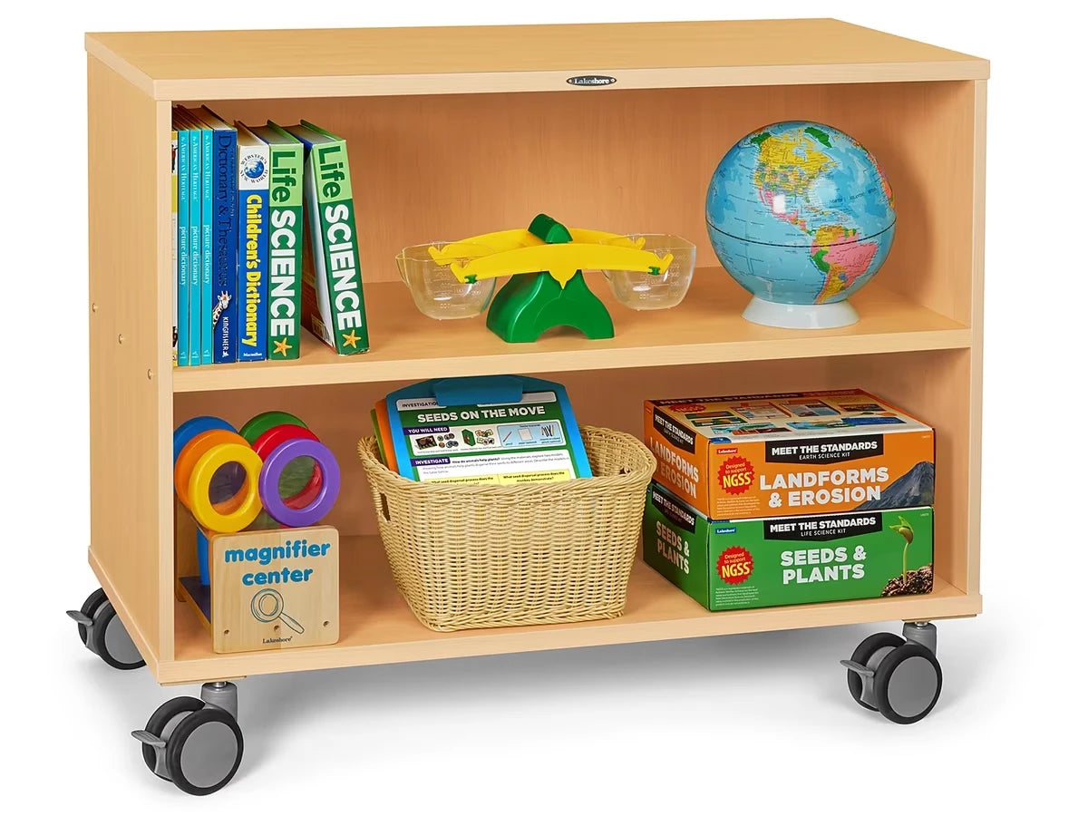 Flex-Space Mobile 2-Shelf All-Purpose Storage Unit - Maple - US 6385