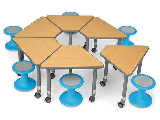 Flex-Space Wobble Chair & Wedge Desk Zone - US 3817