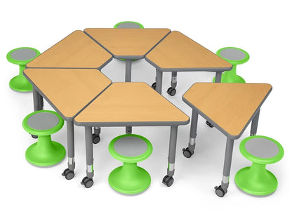 Flex-Space Wobble Chair & Wedge Desk Zone - US 3817