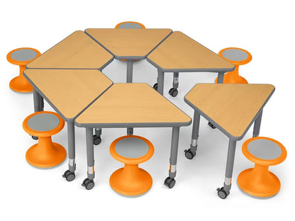 Flex-Space Wobble Chair & Wedge Desk Zone - US 3817