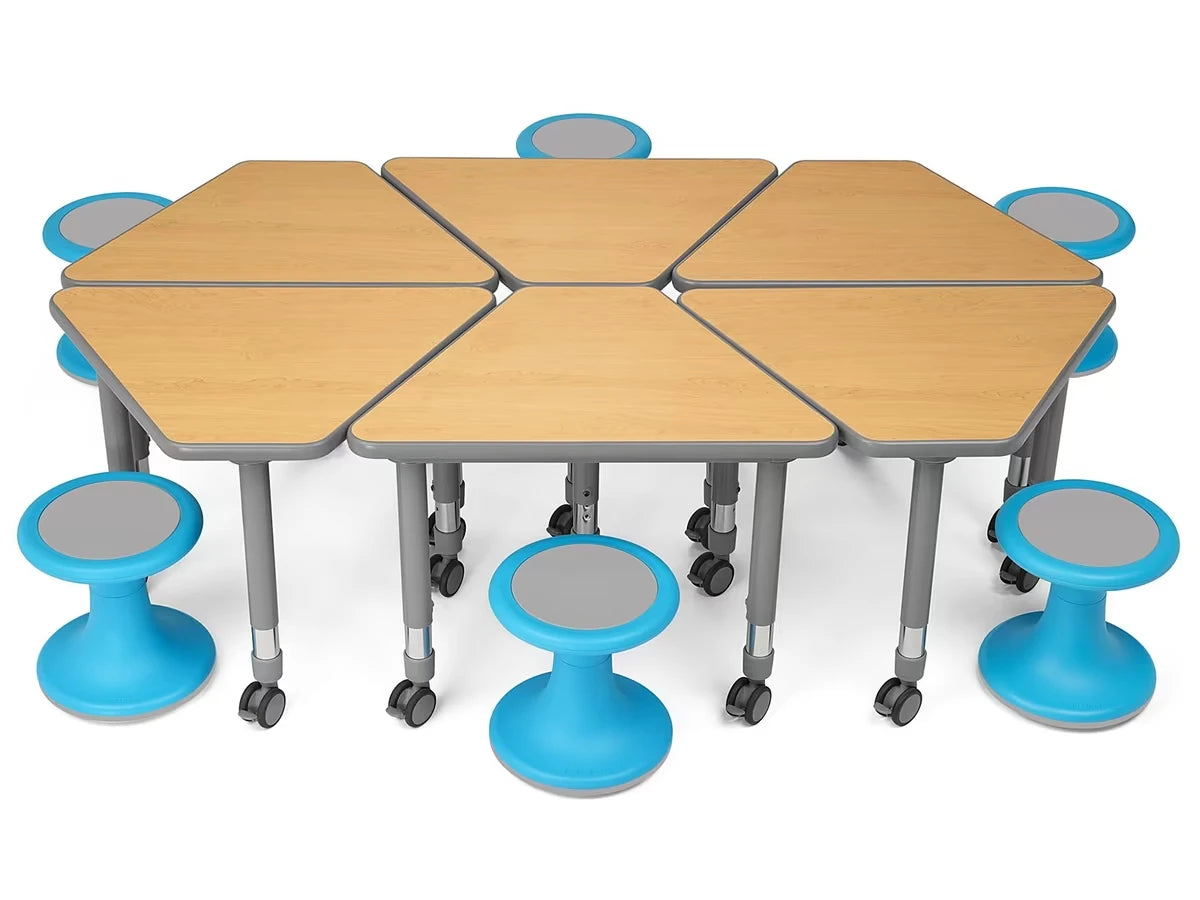 Flex-Space Wobble Chair & Wedge Desk Zone - US 3817
