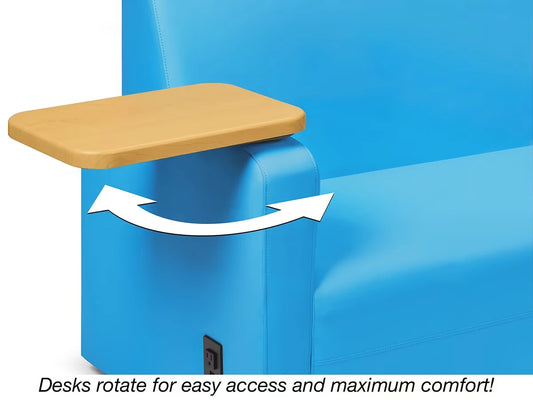 Flex-Space Comfy Couch with Desks & Power - US 1205