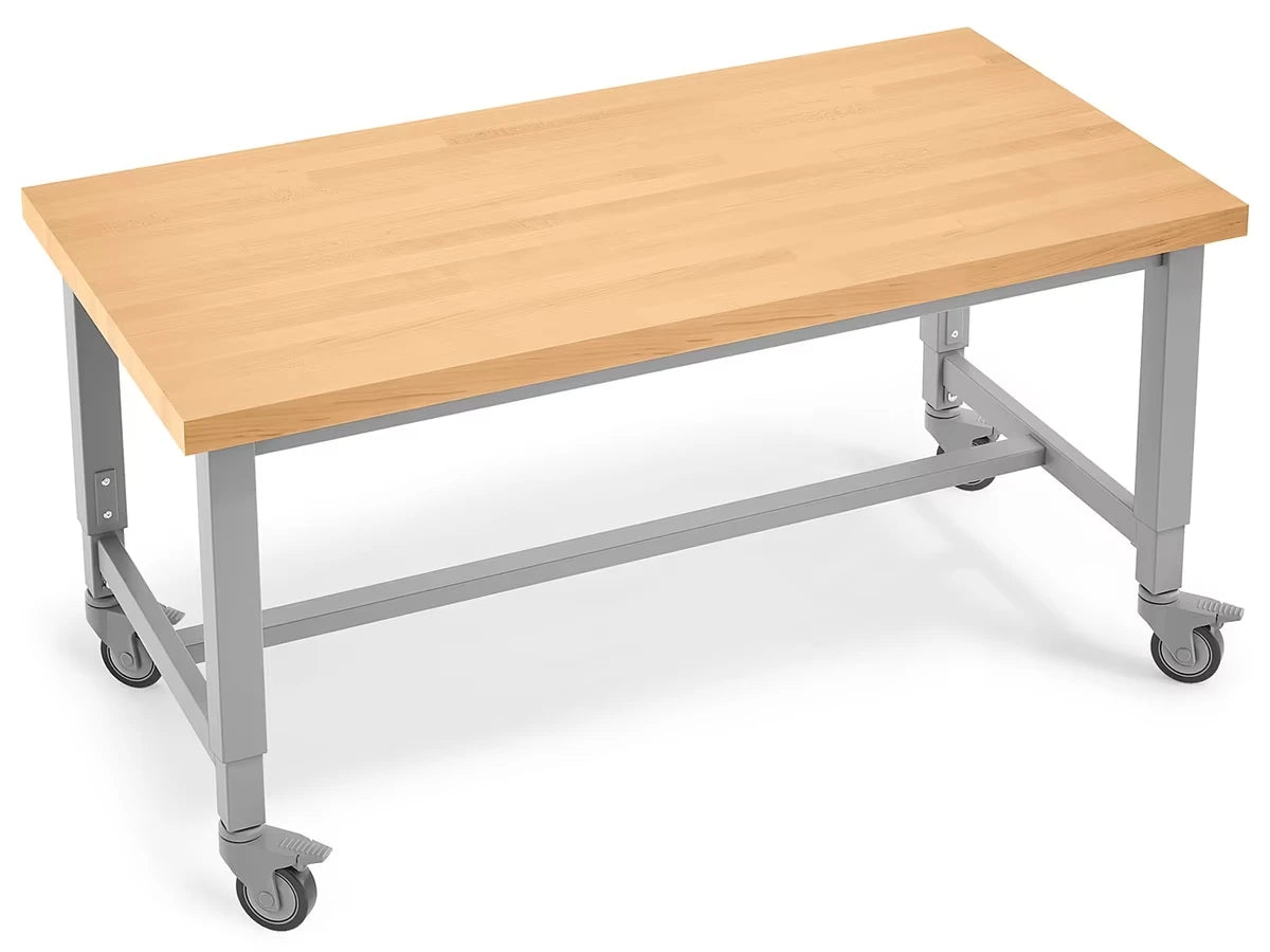 Modern Edge Mobile Butcher-Block Worktable - US 2991
