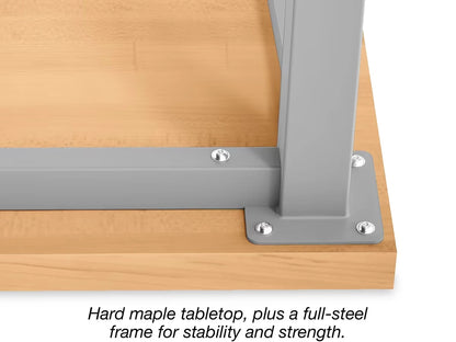 Modern Edge Mobile Butcher-Block Worktable - US 2991