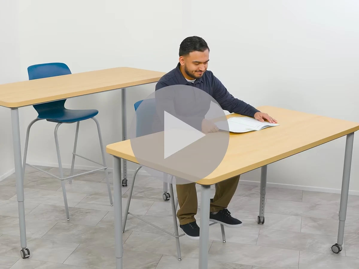 Modern Edge Mobile Standing-Height Rectangular Tables - US 1363