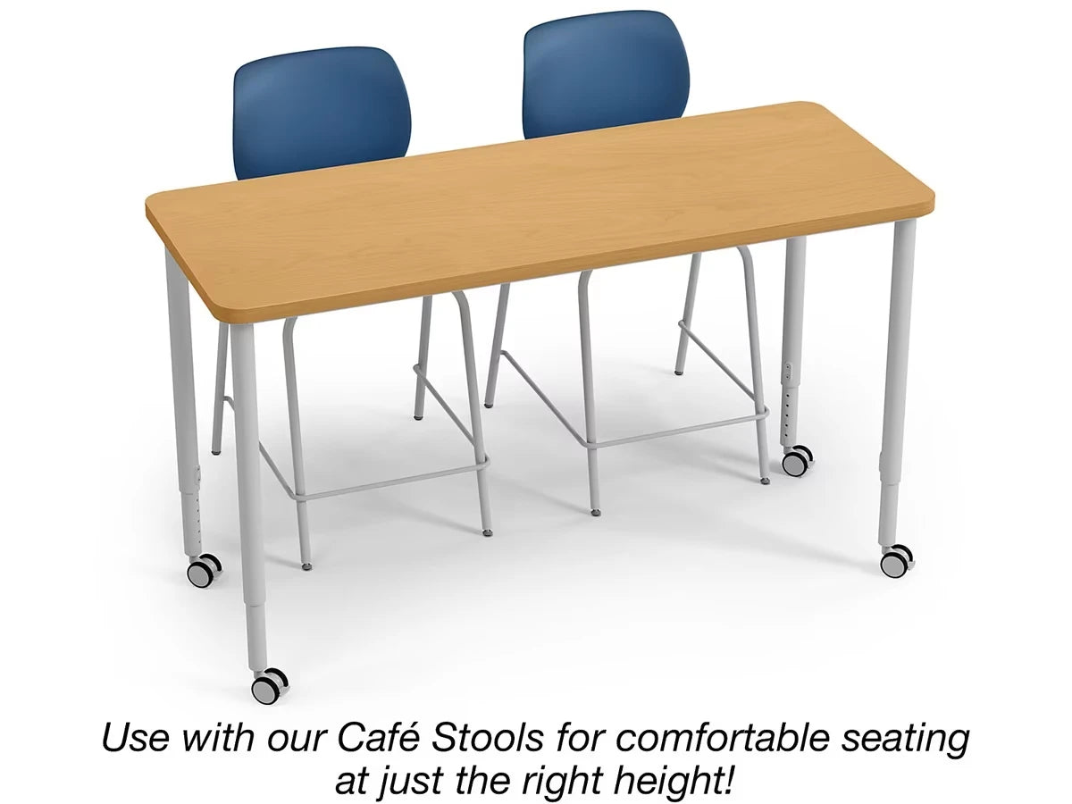 Modern Edge Mobile Standing-Height Rectangular Tables - US 1363