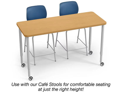 Modern Edge Mobile Standing-Height Rectangular Tables - US 1363