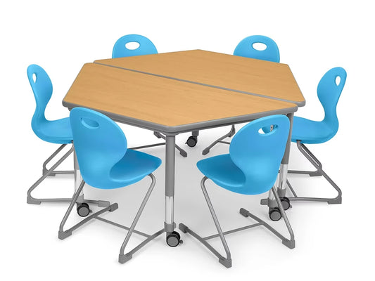 Flex-Space Ergo Chair & Trapezoid Table Zone - US 2738