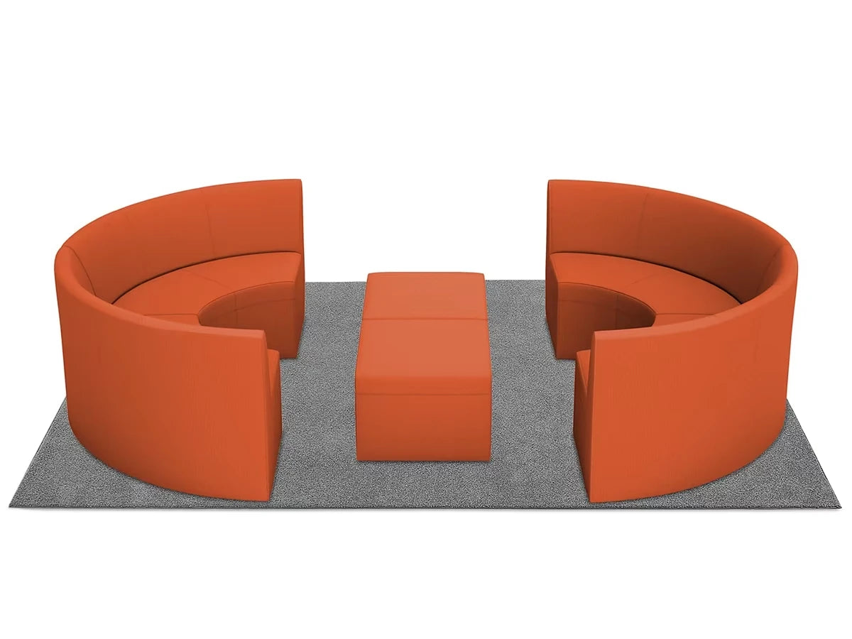 Modern Edge Curved Couch Gathering Zone - US 9536