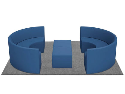 Modern Edge Curved Couch Gathering Zone - US 9536