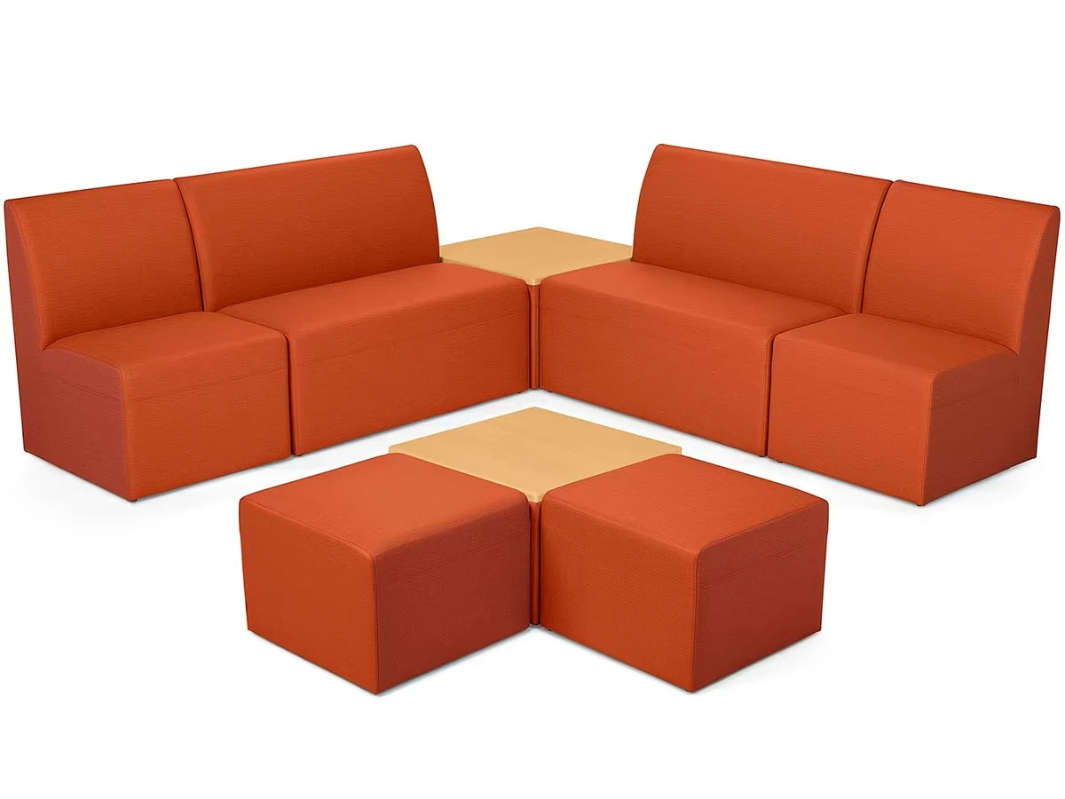 Modern Edge Couch & Powered Table Community Zone - US 5725