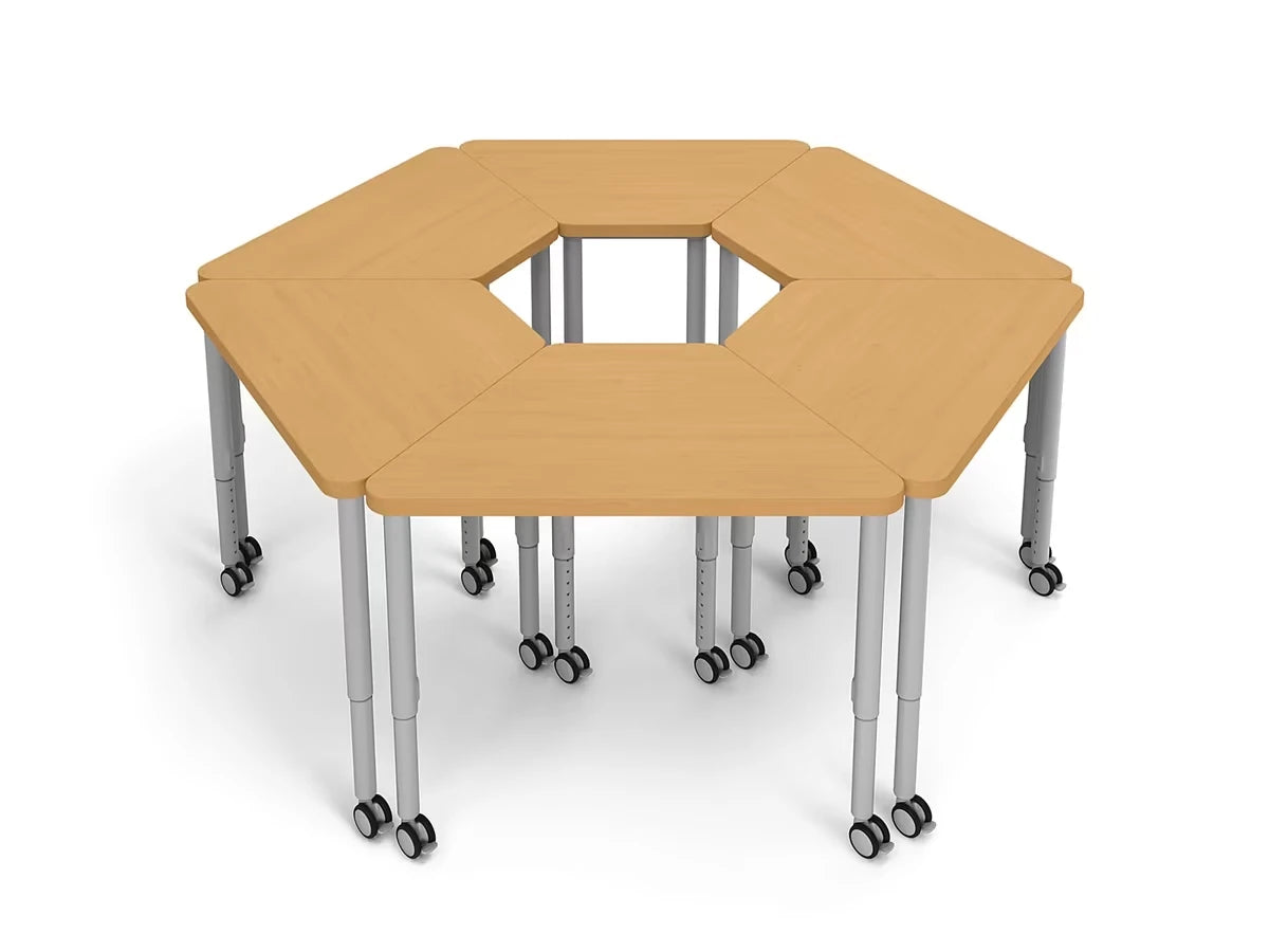 Modern Edge Mobile Trapezoid Student Desk - US 2244