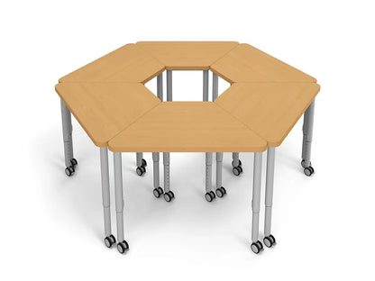 Modern Edge Mobile Trapezoid Student Desk - US 2244